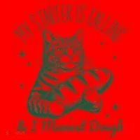 Bread Maker Dough Cat Funny Sourdough Starter Baking Pun Santa Hat thumb 1