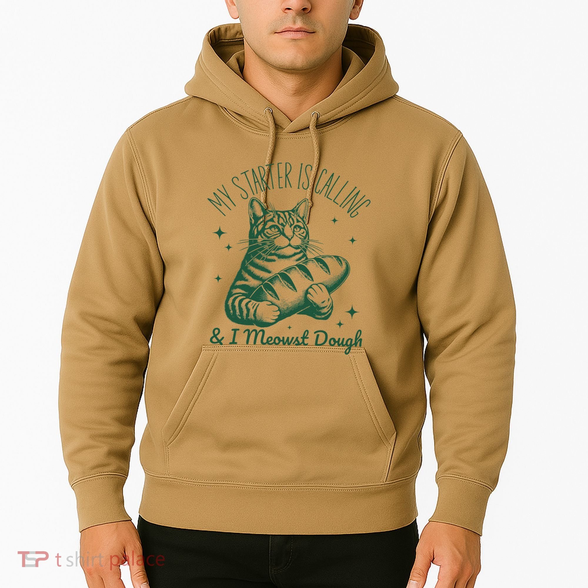 Bread Maker Dough Cat Funny Sourdough Starter Baking Pun Hoodie