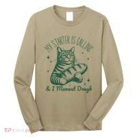 Bread Maker Dough Cat Funny Sourdough Starter Baking Pun Long Sleeve Shirt thumb 0