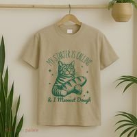 Bread Maker Dough Cat Funny Sourdough Starter Baking Pun T-Shirt thumb 2