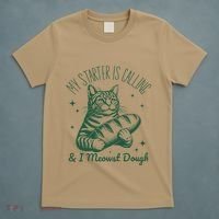 Bread Maker Dough Cat Funny Sourdough Starter Baking Pun T-Shirt thumb 5
