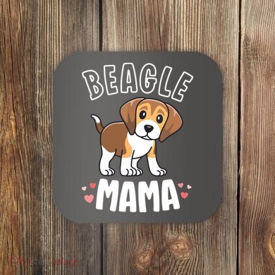 Beagle Mama Dog Mom For Women Gift For Beagle Lover Coaster