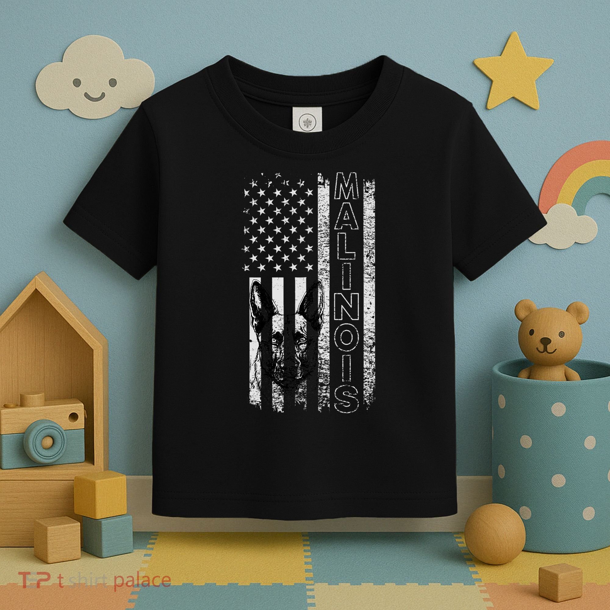 Belgian Malinois Dog Dogs Mom Dad Dog Lover Malinois Toddler T-Shirt