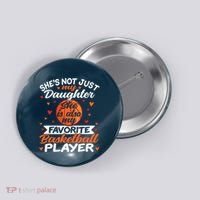 Basketball Mom Dad Button thumb 0