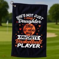 Basketball Mom Dad Golf Towel thumb 1
