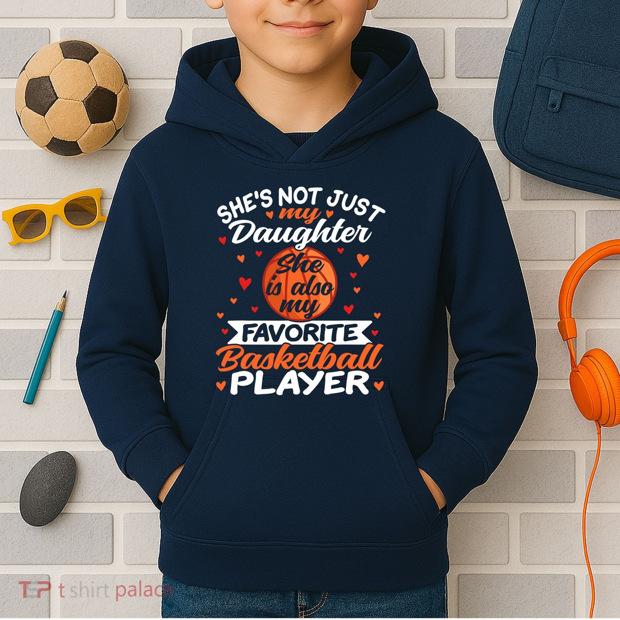 Basketball Mom Dad Kids Hoodie
