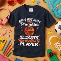 Basketball Mom Dad Kids T-Shirt thumb 3