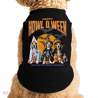 Beagle Mom Dad Halloween Lovers Doggie Tank