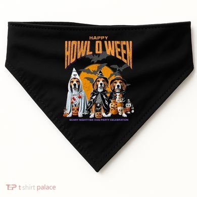 Beagle Mom Dad Halloween Lovers USA-Made Doggie Bandana