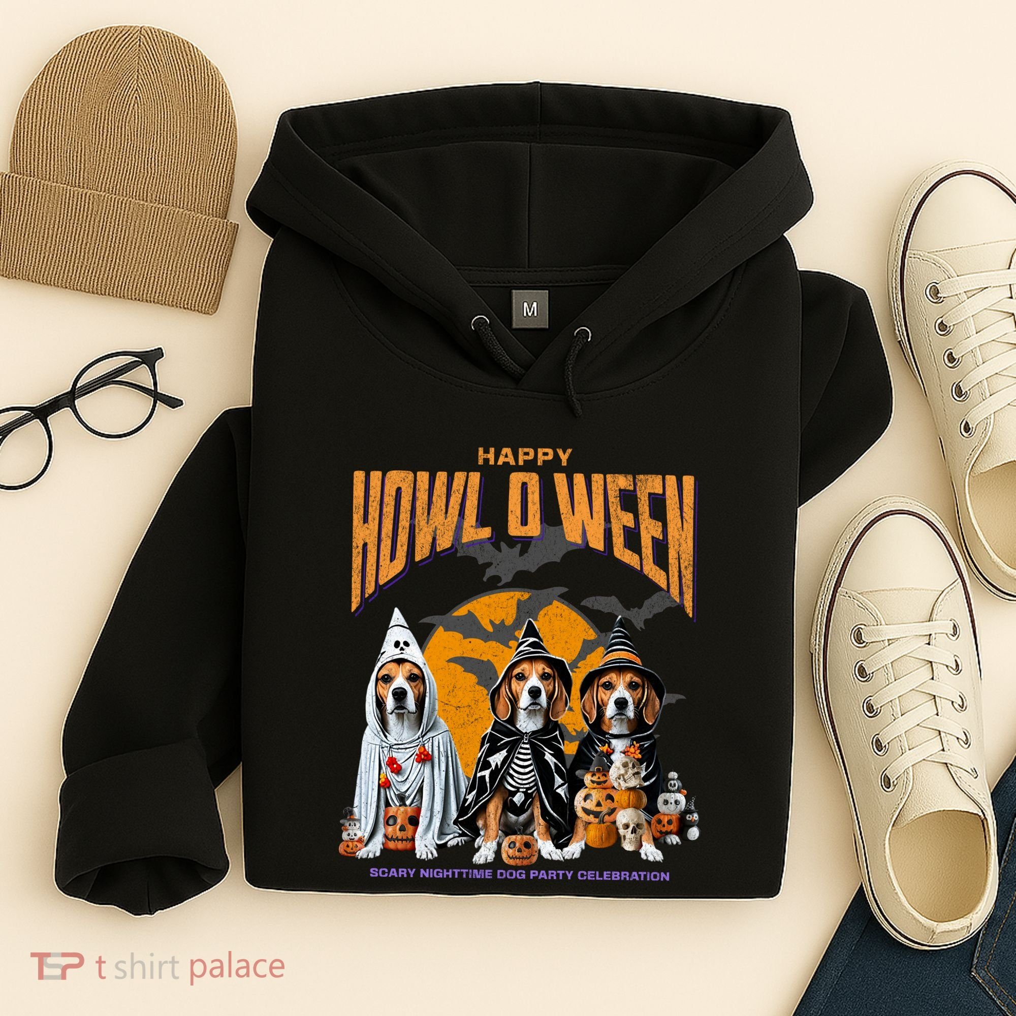 Beagle Mom Dad Halloween Lovers Hoodie