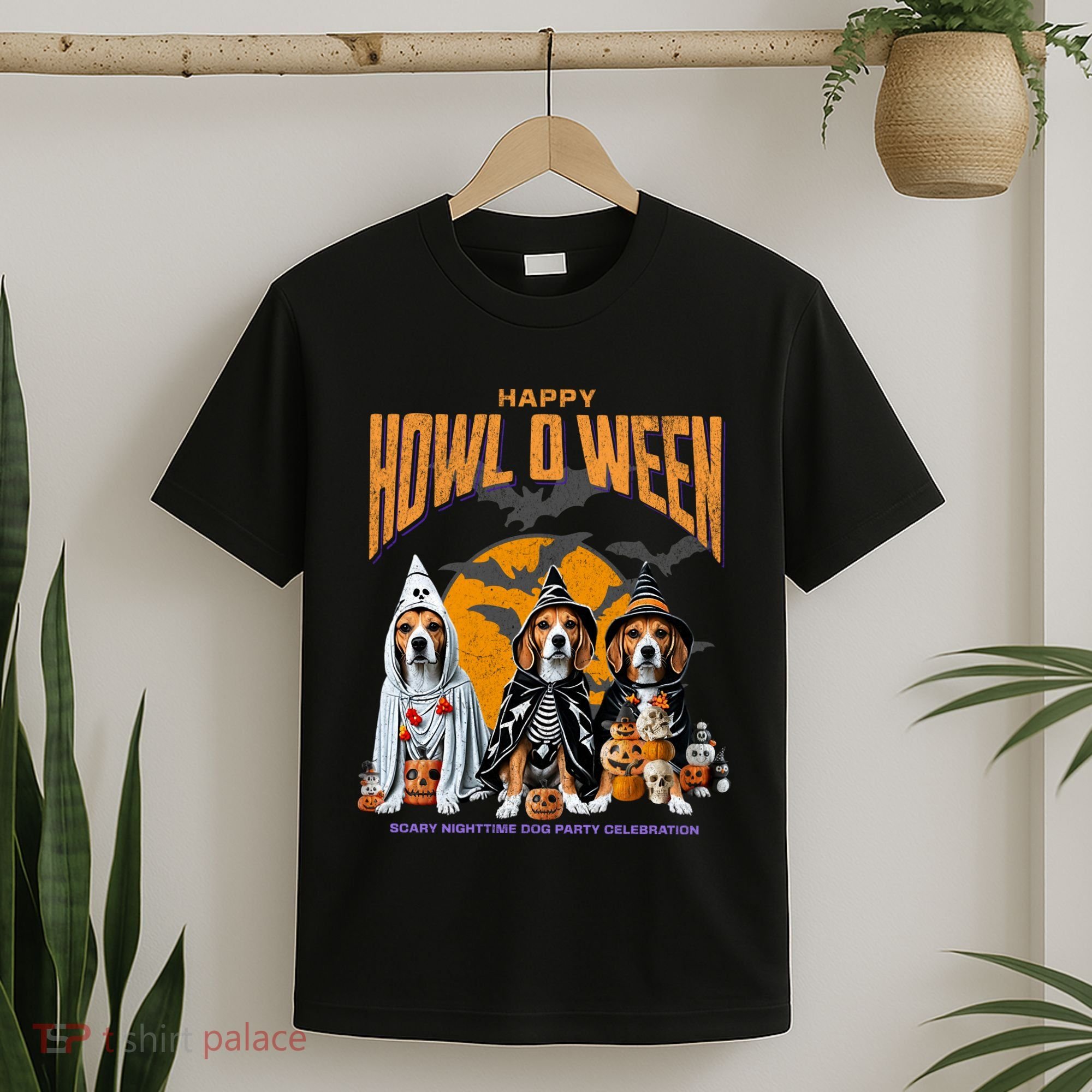 Beagle Mom Dad Halloween Lovers T-Shirt