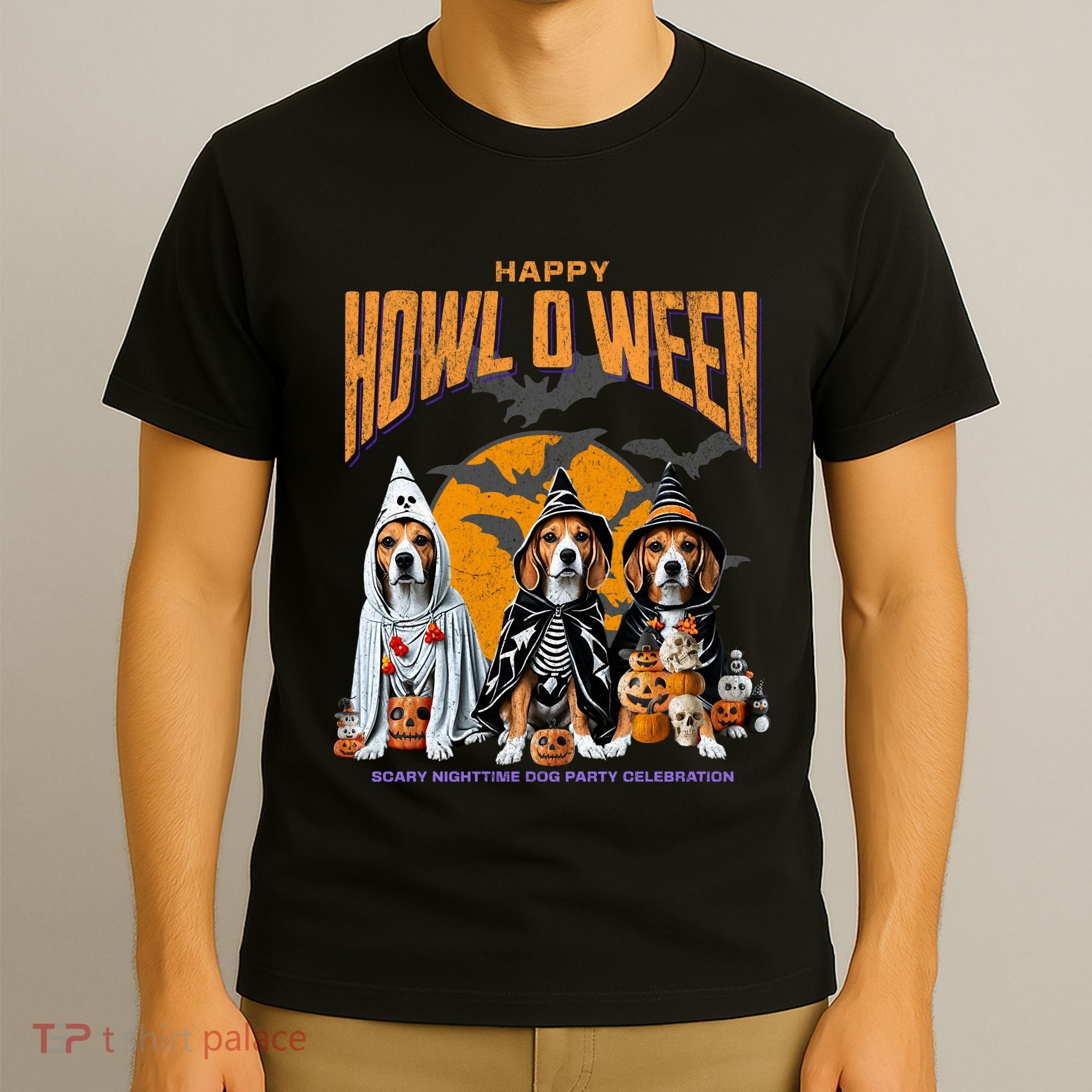 Beagle Mom Dad Halloween Lovers T-Shirt
