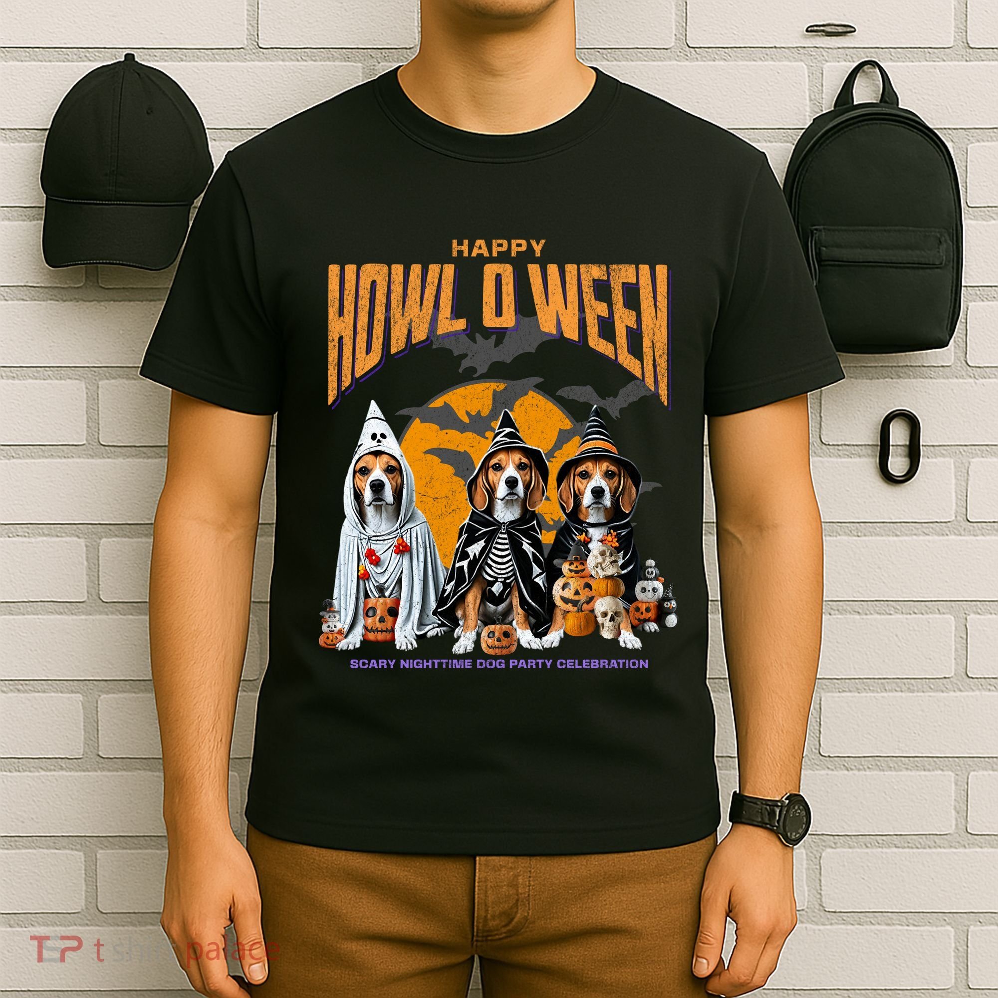 Beagle Mom Dad Halloween Lovers T-Shirt