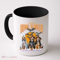 Beagle Mom Dad Halloween Lovers Coffee Mug thumb 0