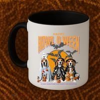 Beagle Mom Dad Halloween Lovers Coffee Mug thumb 2
