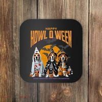 Beagle Mom Dad Halloween Lovers Coaster thumb 0