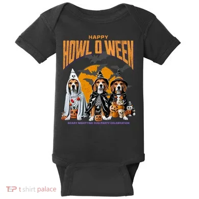 Beagle Mom Dad Halloween Lovers Baby Bodysuit
