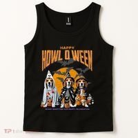 Beagle Mom Dad Halloween Lovers Tank Top thumb 2