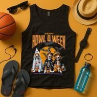 Beagle Mom Dad Halloween Lovers Tank Top thumb 4