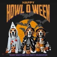 Beagle Mom Dad Halloween Lovers Toddler T-Shirt thumb 4