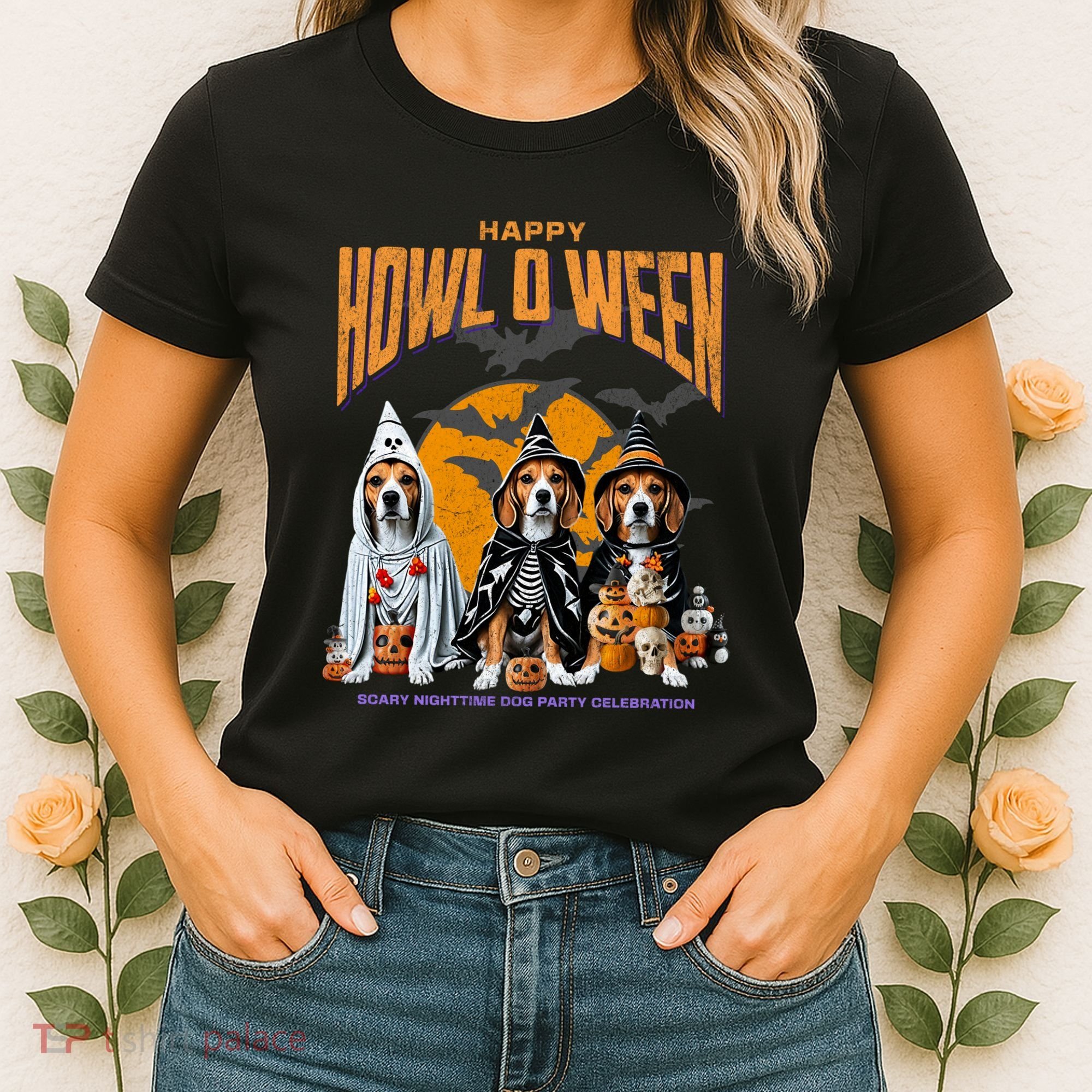 Beagle Mom Dad Halloween Lovers Women's T-Shirt