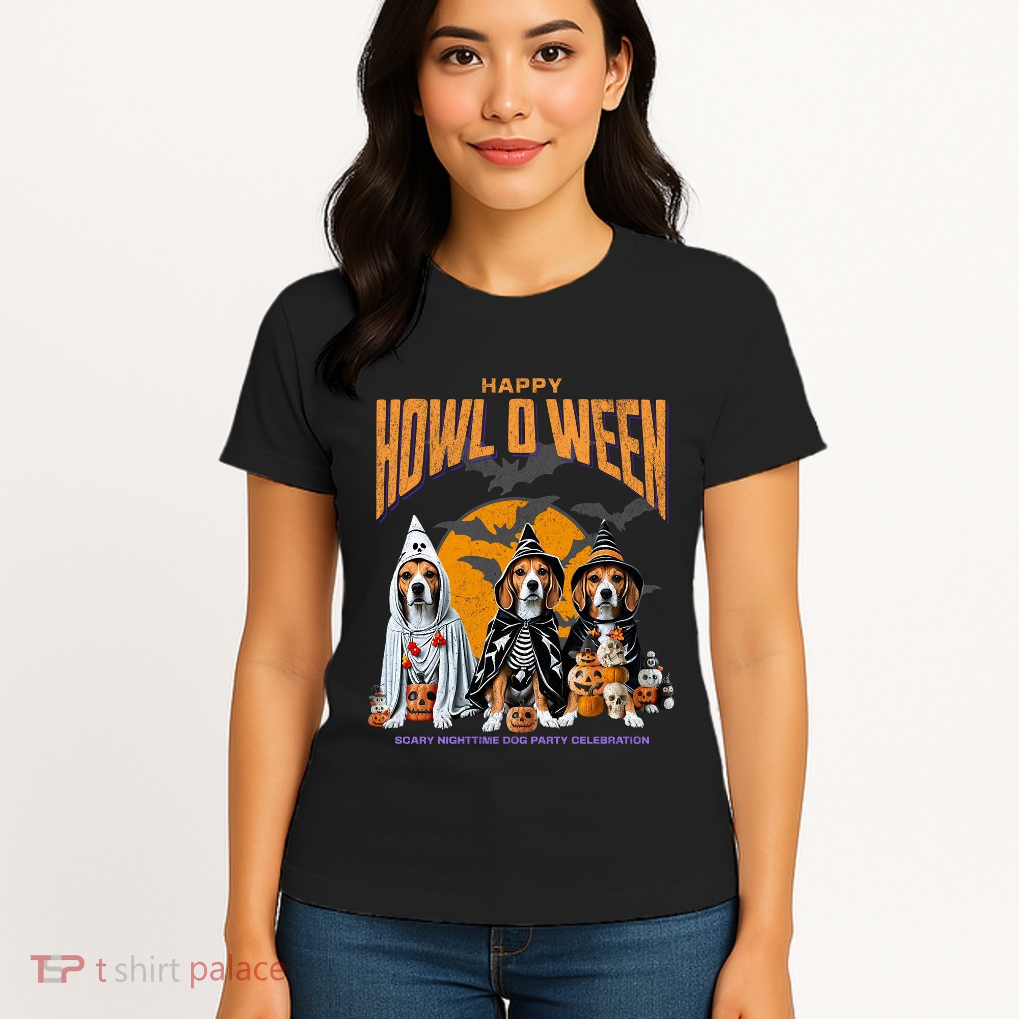 Beagle Mom Dad Halloween Lovers Women's T-Shirt