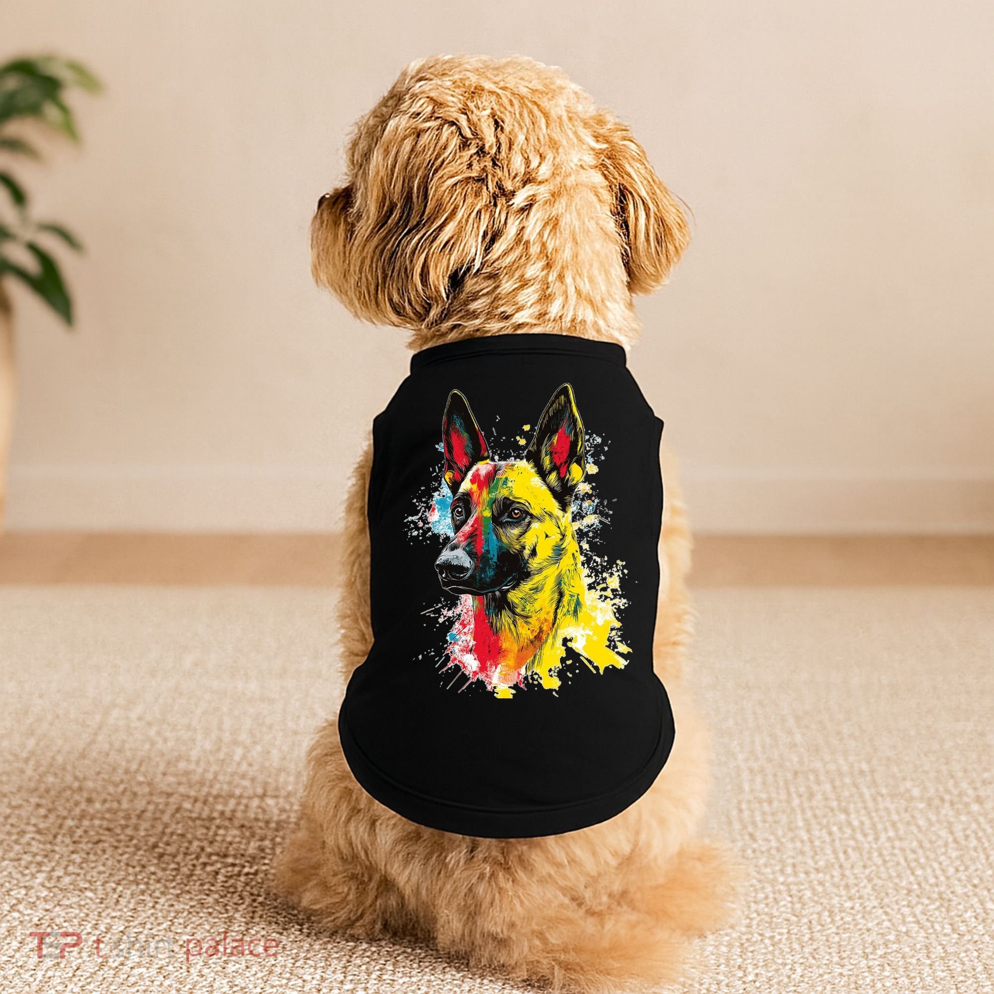 Belgian Malinois Dog Graphic Pet Art Belgian Malinois Doggie Tank