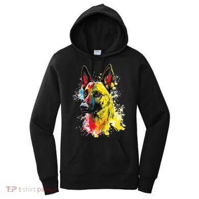 Belgian Malinois Dog Graphic Pet Art Belgian Malinois Women's Hoodie