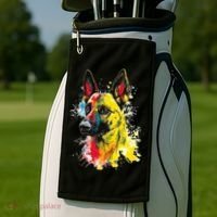Belgian Malinois Dog Graphic Pet Art Belgian Malinois Golf Towel thumb 2