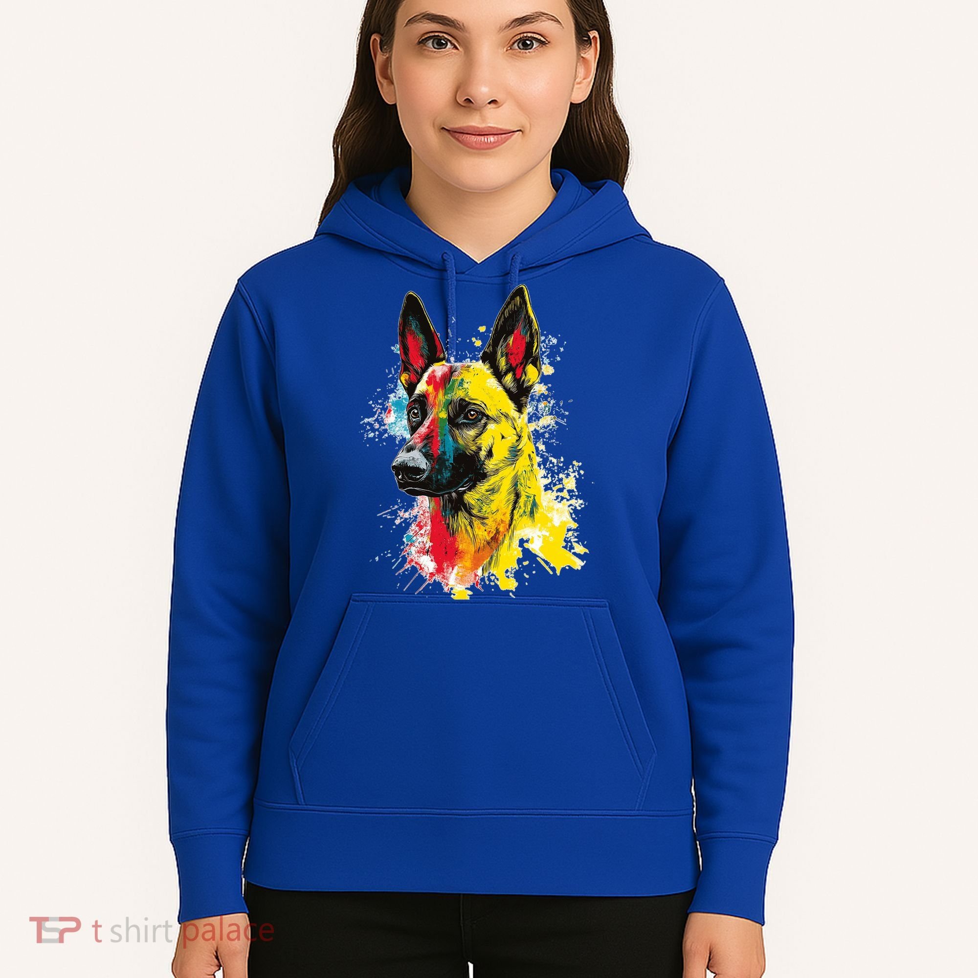 Belgian Malinois Dog Graphic Pet Art Belgian Malinois Hoodie