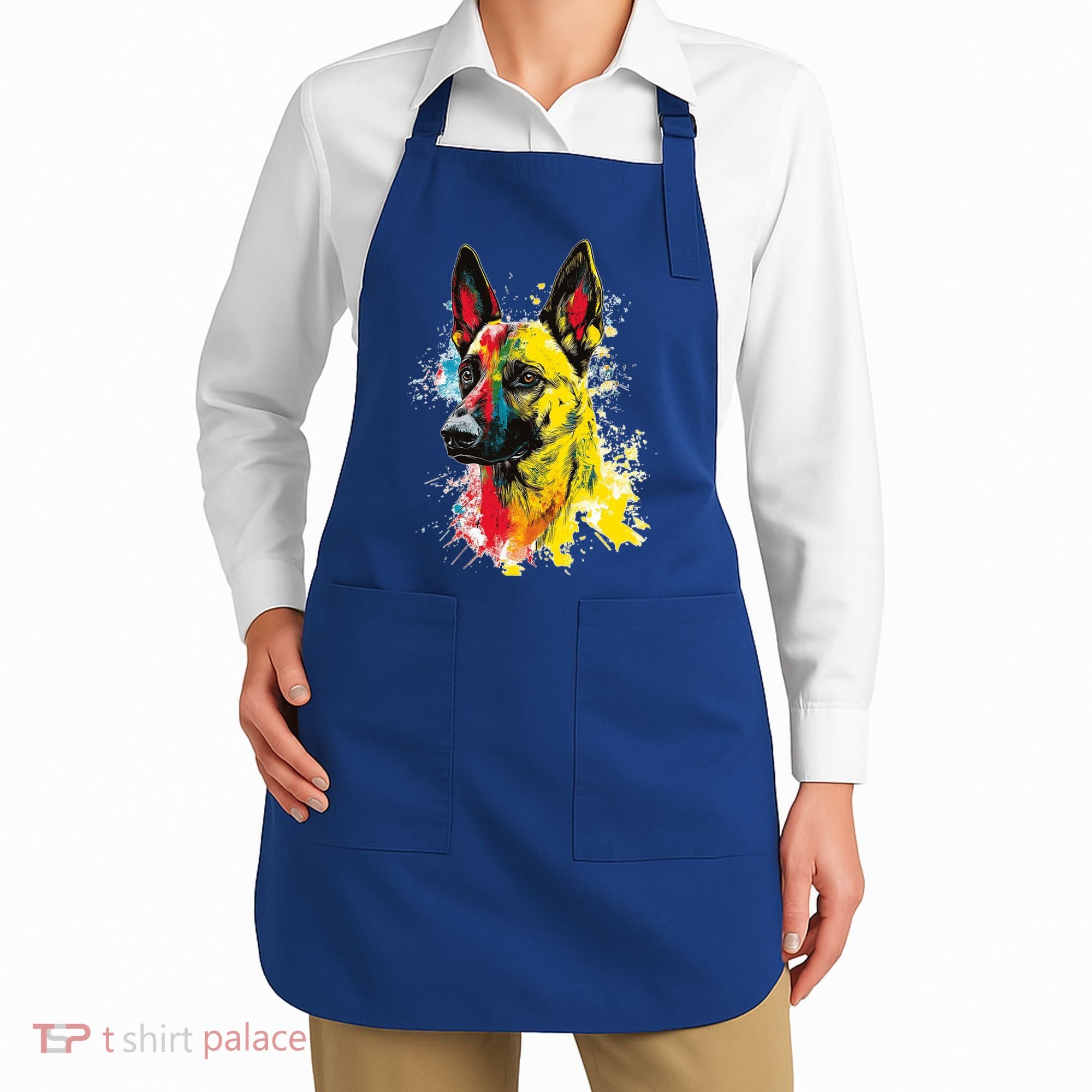 Belgian Malinois Dog Graphic Pet Art Belgian Malinois Apron