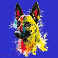 Belgian Malinois Dog Graphic Pet Art Belgian Malinois T-Shirt thumb 7