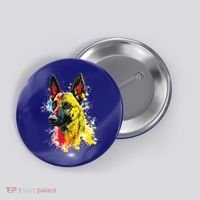 Belgian Malinois Dog Graphic Pet Art Belgian Malinois Button thumb 0