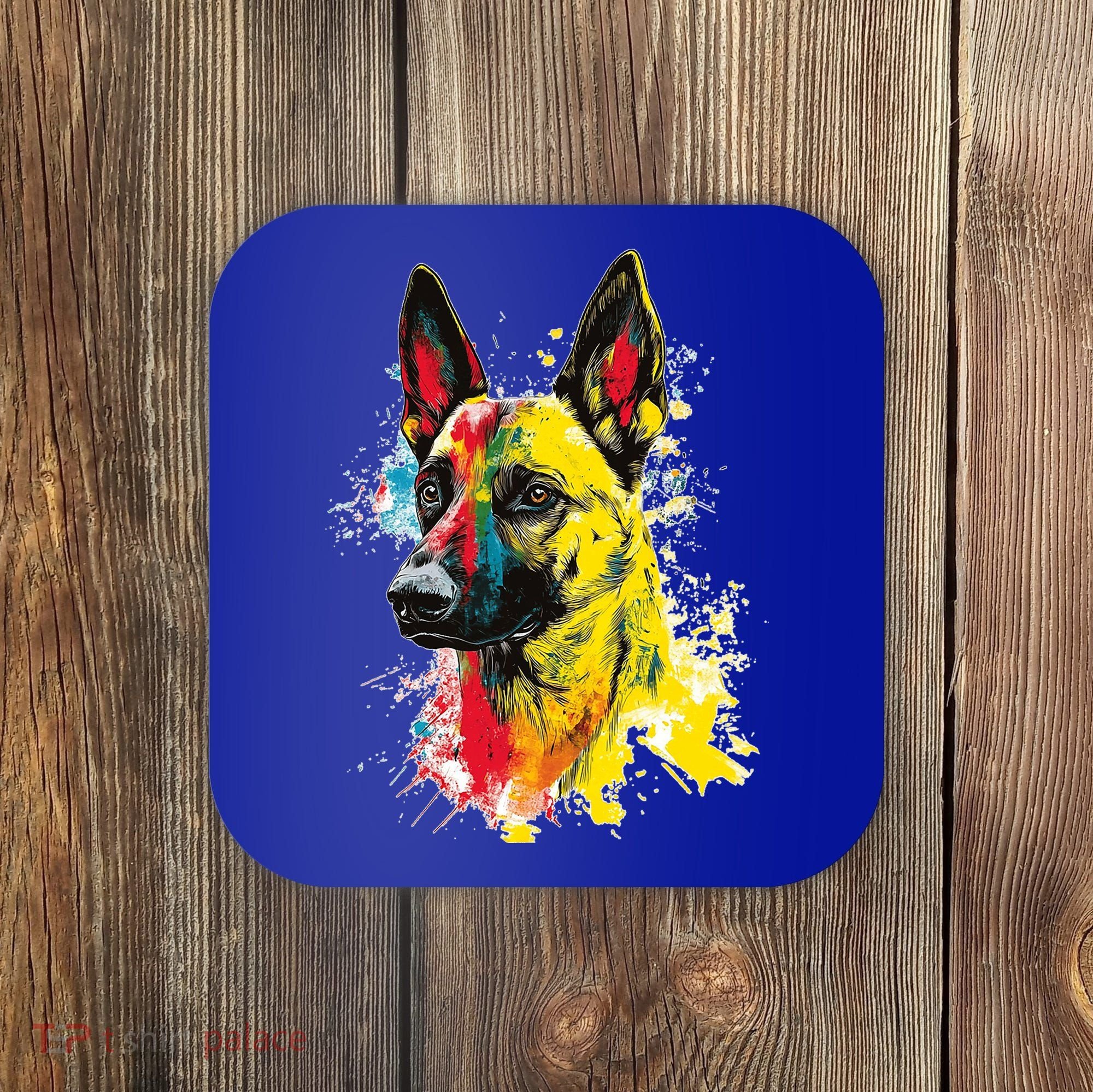 Belgian Malinois Dog Graphic Pet Art Belgian Malinois Coaster