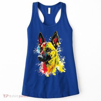 Belgian Malinois Dog Graphic Pet Art Belgian Malinois Women's Tank Top