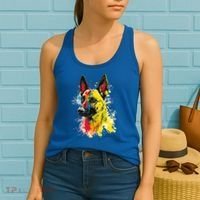 Belgian Malinois Dog Graphic Pet Art Belgian Malinois Women's Tank Top thumb 2