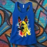 Belgian Malinois Dog Graphic Pet Art Belgian Malinois Women's Tank Top thumb 3