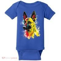 Belgian Malinois Dog Graphic Pet Art Belgian Malinois Baby Bodysuit thumb 0