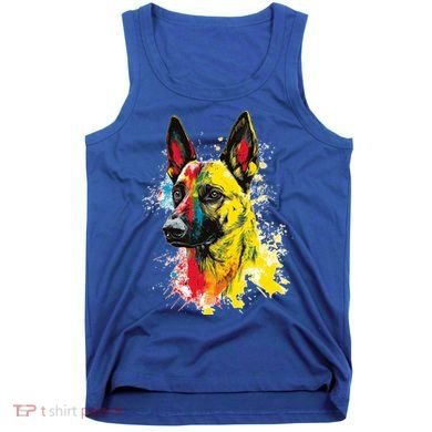 Belgian Malinois Dog Graphic Pet Art Belgian Malinois Tank Top