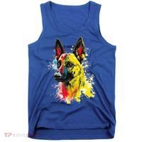 Belgian Malinois Dog Graphic Pet Art Belgian Malinois Tank Top thumb 0