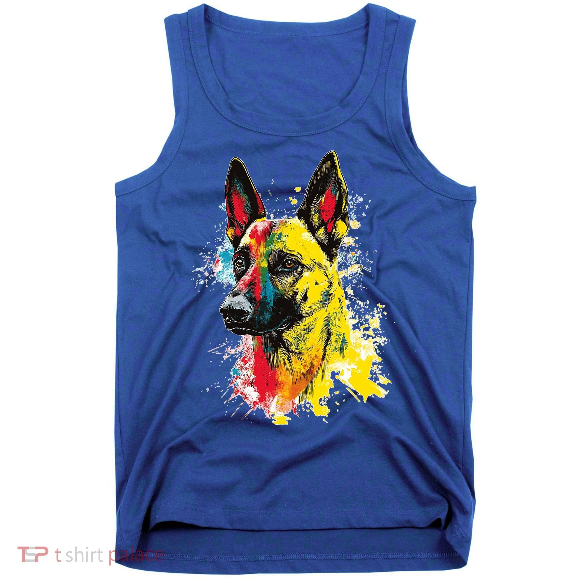 Belgian Malinois Dog Graphic Pet Art Belgian Malinois Tank Top