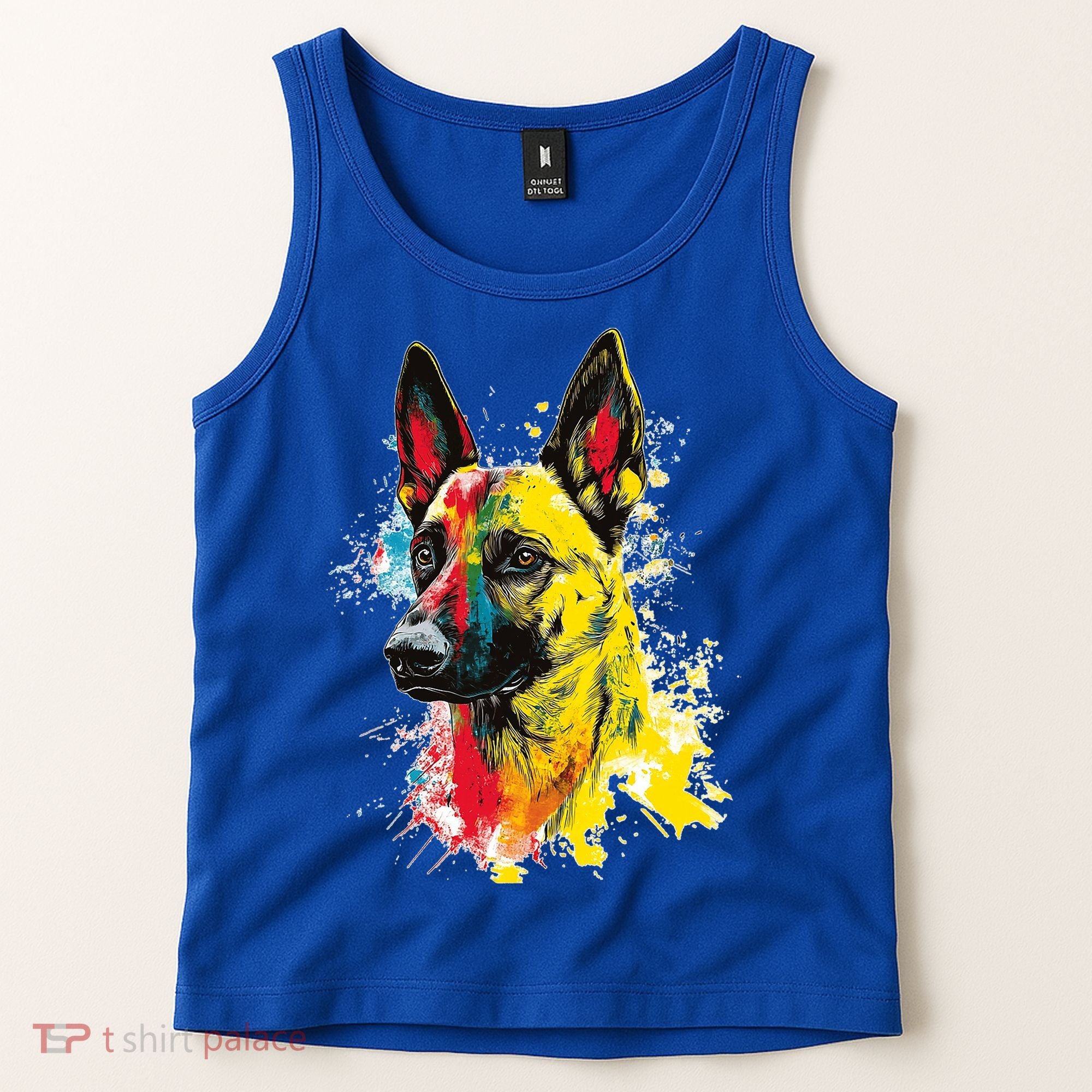 Belgian Malinois Dog Graphic Pet Art Belgian Malinois Tank Top