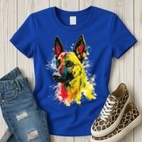 Belgian Malinois Dog Graphic Pet Art Belgian Malinois Women's T-Shirt thumb 3