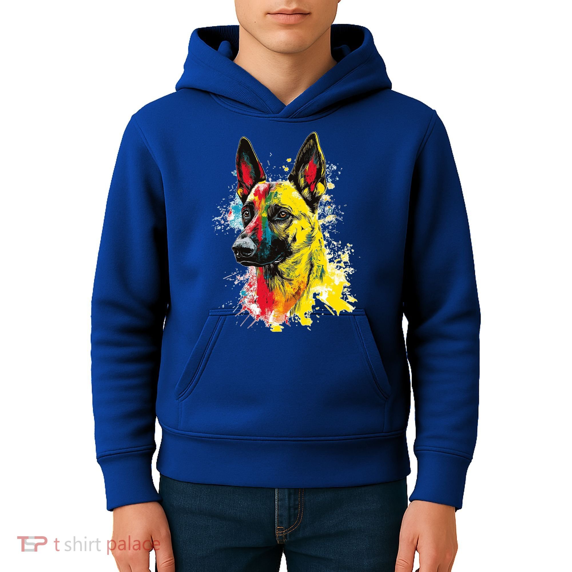 Belgian Malinois Dog Graphic Pet Art Belgian Malinois Kids Hoodie