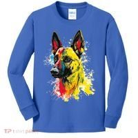 Belgian Malinois Dog Graphic Pet Art Belgian Malinois Kids Long Sleeve Shirt thumb 0