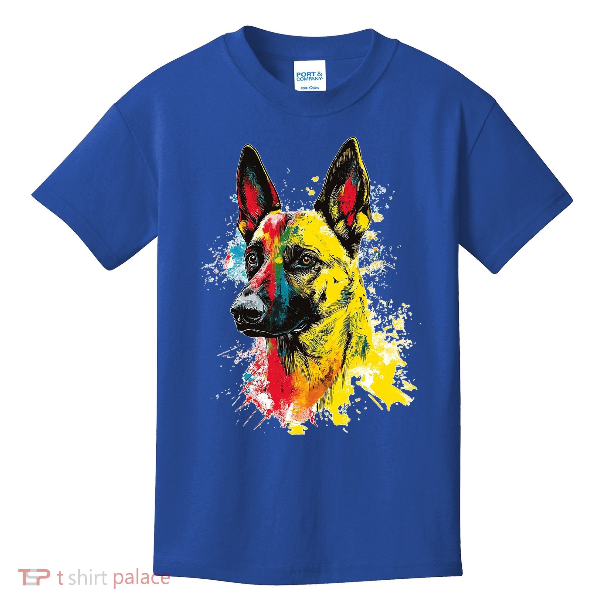 Belgian Malinois Dog Graphic Pet Art Belgian Malinois Kids T-Shirt