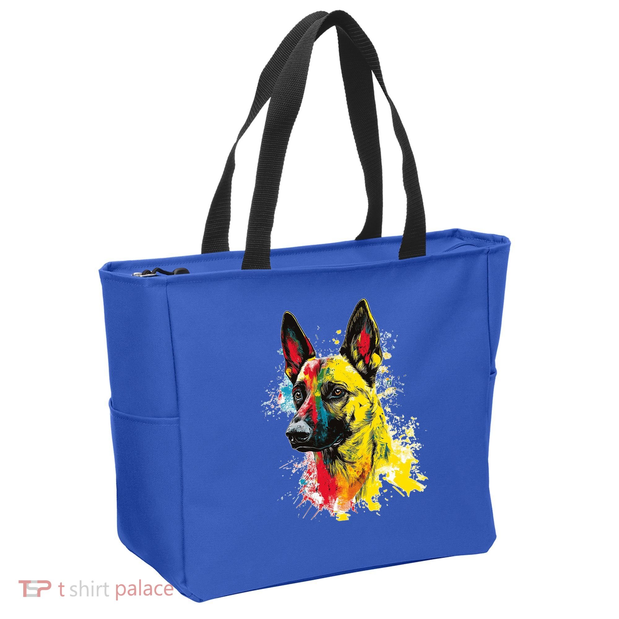 Belgian Malinois Dog Graphic Pet Art Belgian Malinois Tote Bag