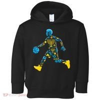 Basketball Menorah Dreidel Jewish Hanukkah Toddler Hoodie thumb 0