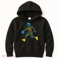 Basketball Menorah Dreidel Jewish Hanukkah Kids Hoodie thumb 0