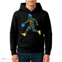 Basketball Menorah Dreidel Jewish Hanukkah Kids Hoodie thumb 4